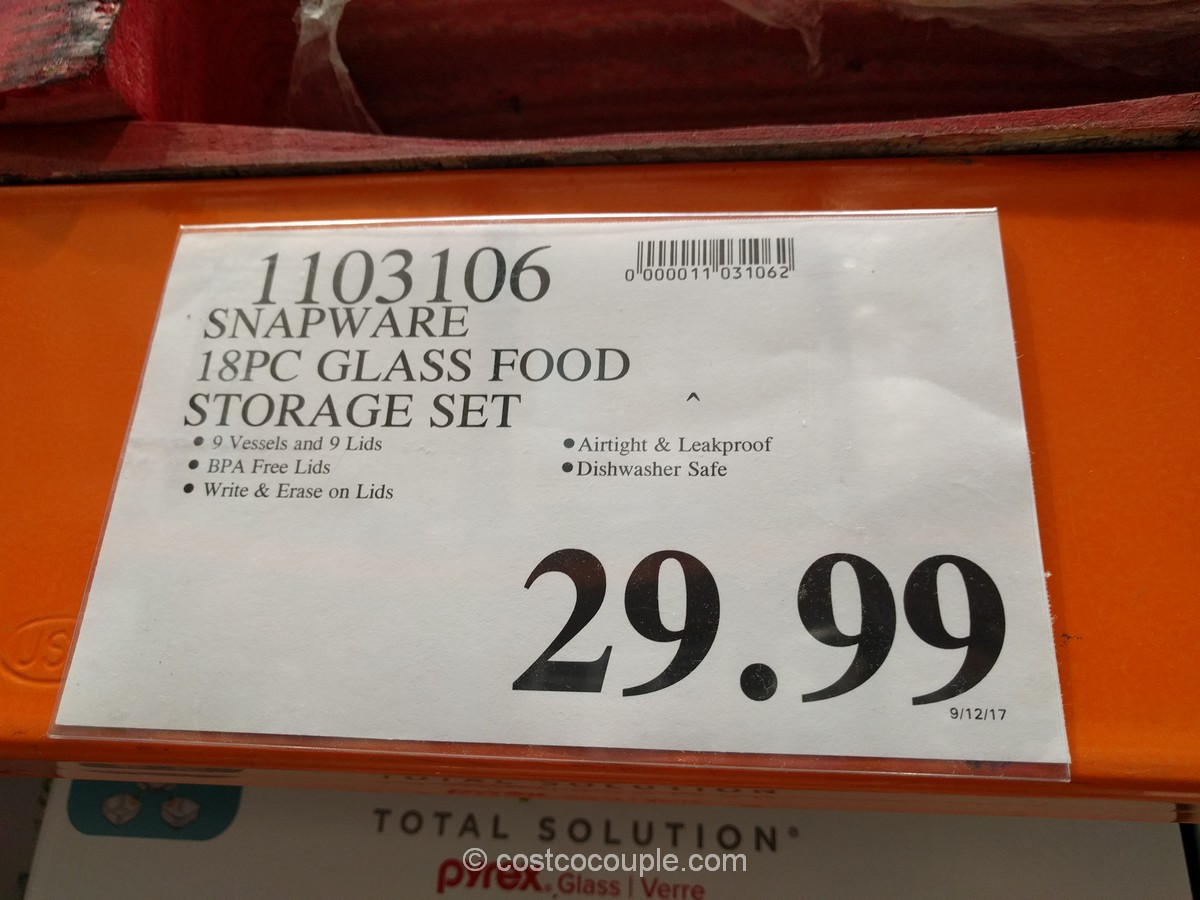 Snapware 18Piece Glass Food Storage Set
