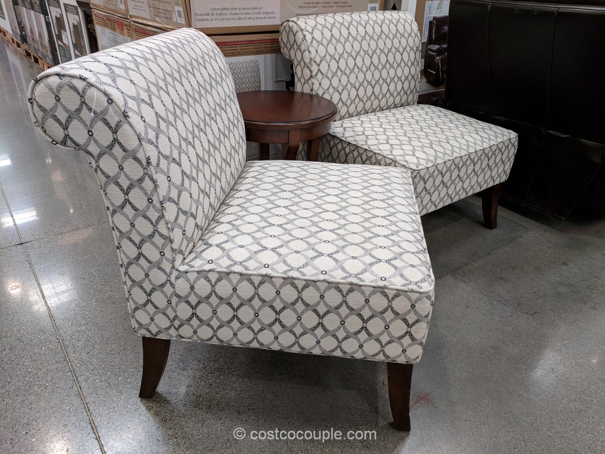 Ave Six 3-Piece Fabric Chair and Accent Table Set