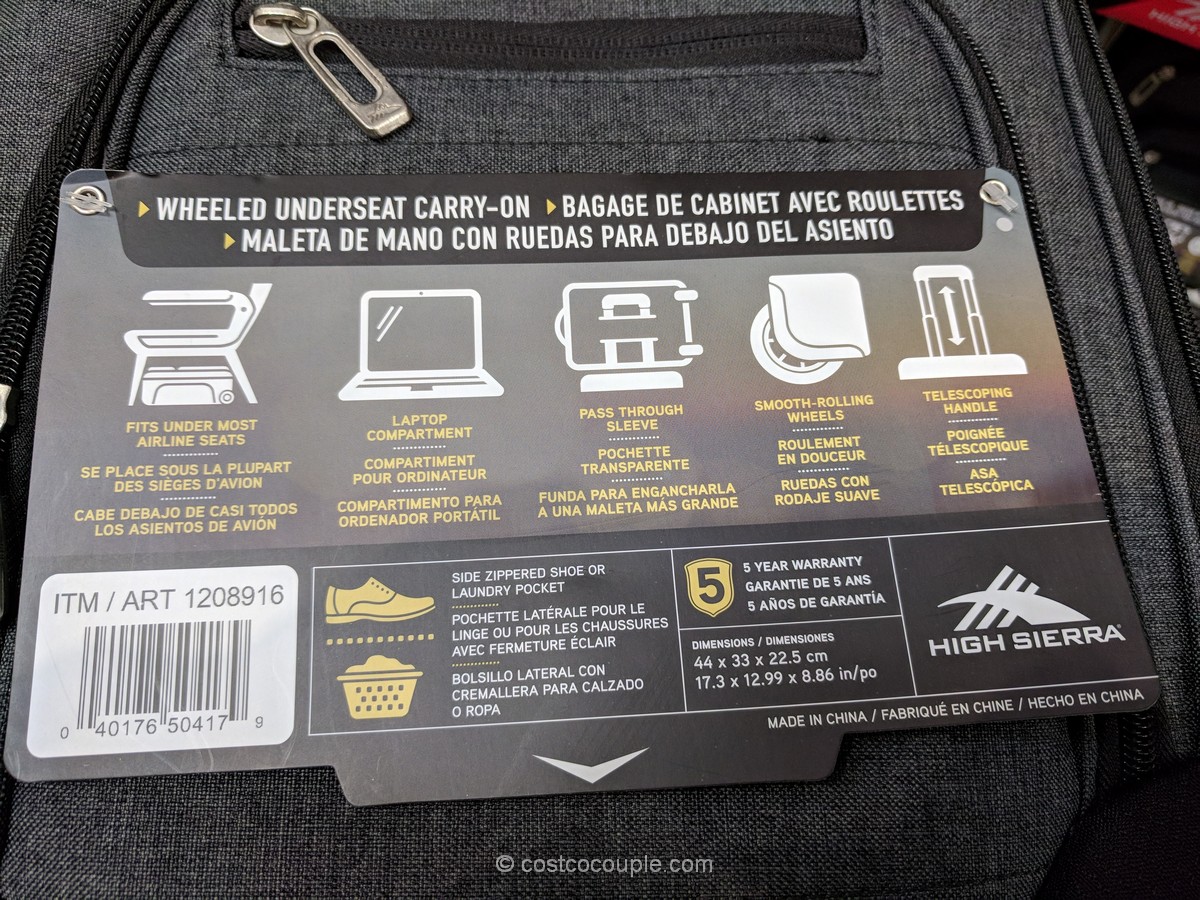 High Sierra Wheeled Underseat CarryOn