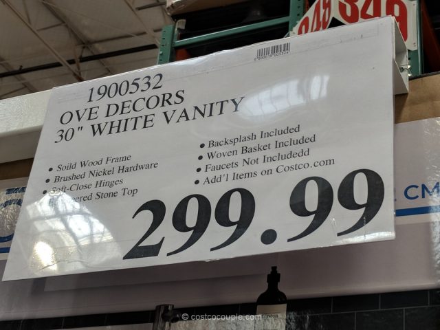 Ove Decors 30 Inch White Vanity, Ove 30 Inch Bathroom Vanity Costco