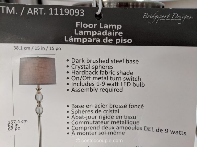 Bridgeport Designs Crystal Floor Lamp, Bridgeport Designs Crystal Floor Lamp Costco