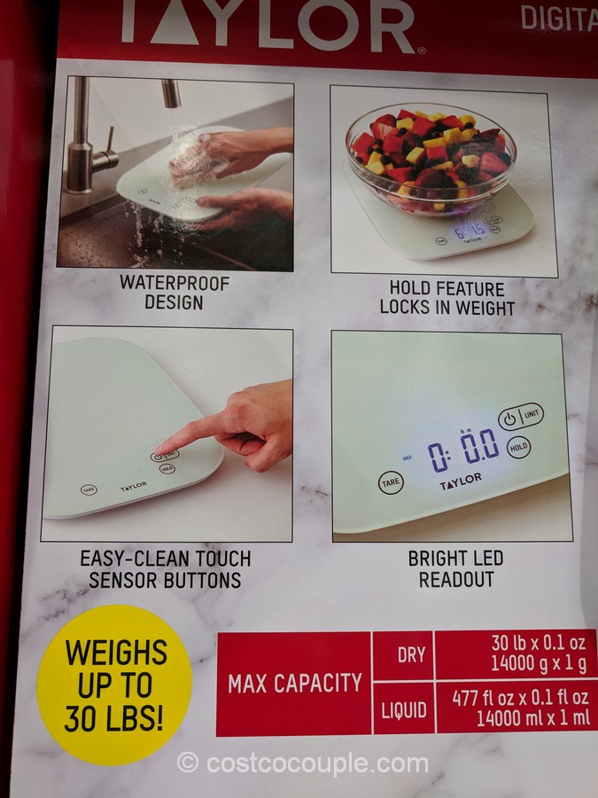 Taylor Digital Waterproof Kitchen Scale Costco 3 