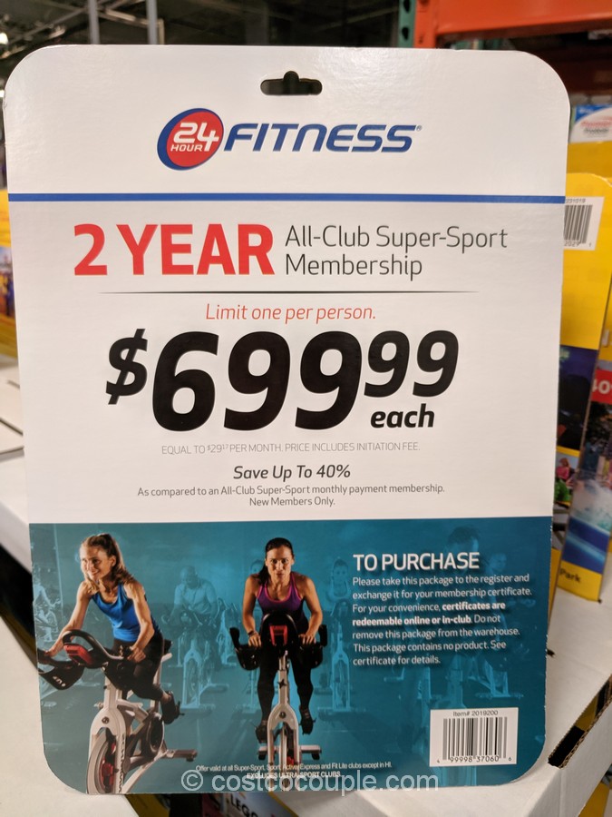6 Day 24 Hour Fitness Club Membership for Fat Body