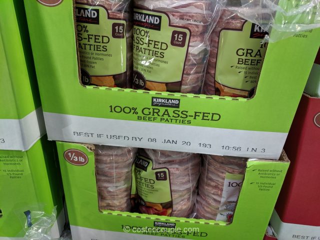 Kirkland Signature Grass-Fed Beef Patties, 1/3 Lb Patty, 15, 60% OFF