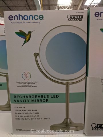 Feit Rechargeable Led Vanity Mirror, Face Mirror With Light Costco