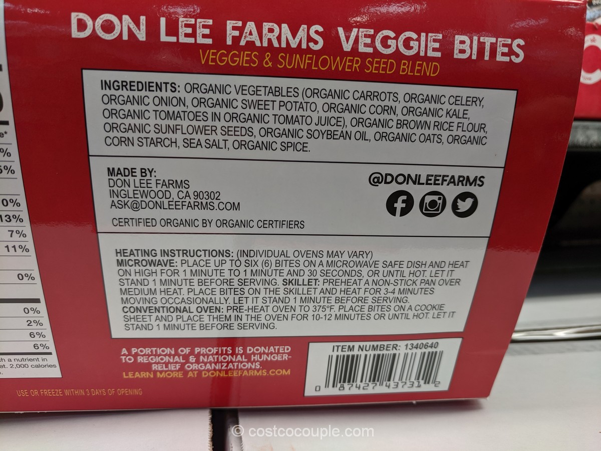Don Lee Farms Organic Veggie Bites Costco.