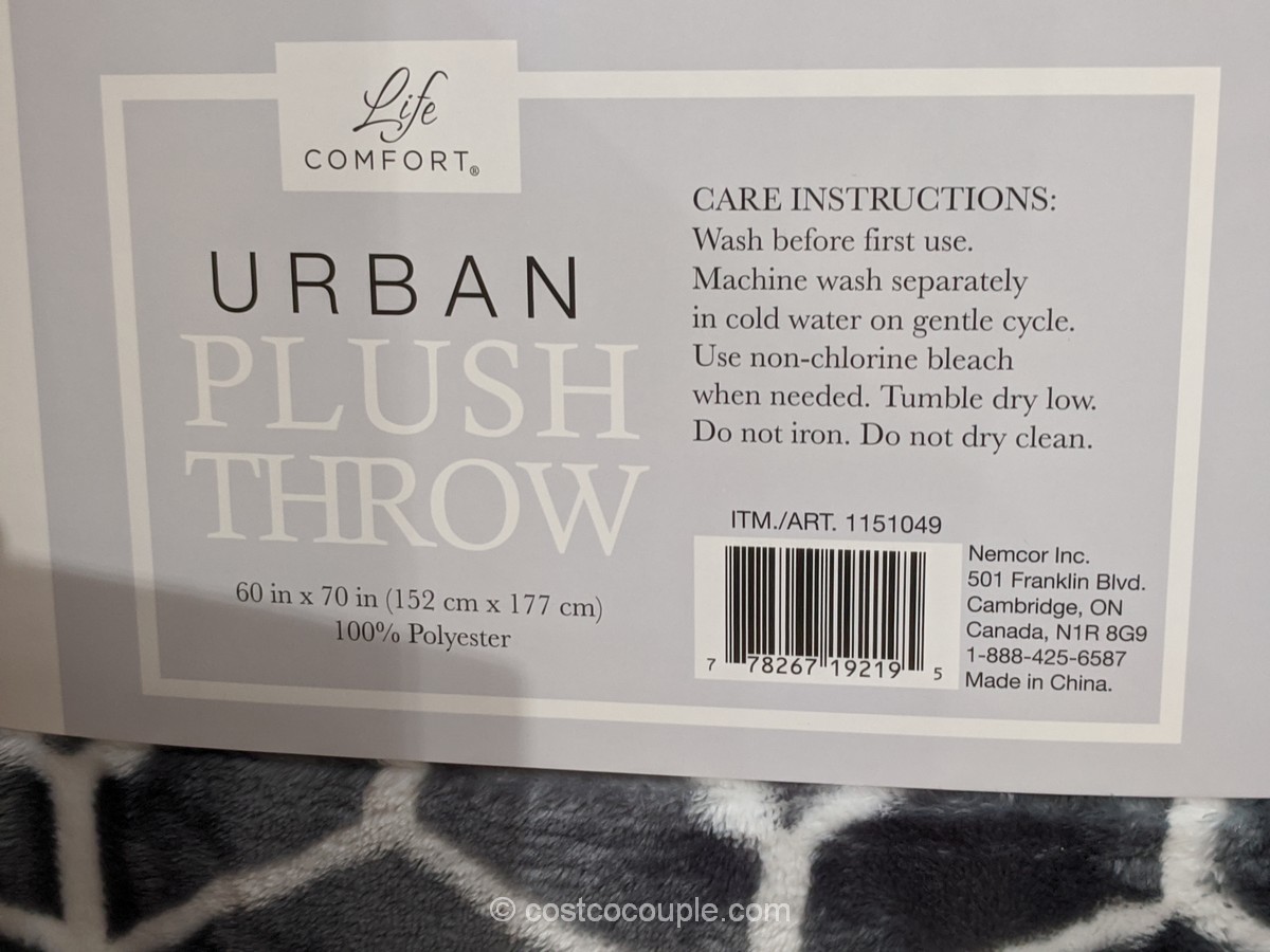 Life Comfort Urban Plush Throw